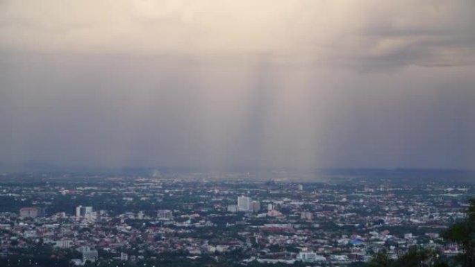 雨景泰国小镇