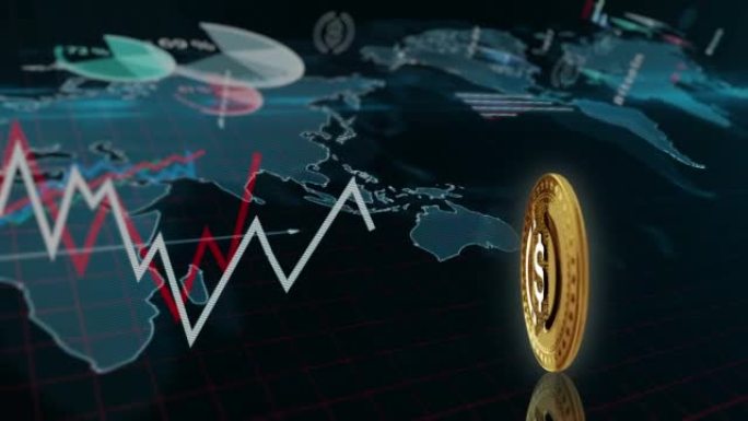 美元硬币稳定币加密货币黄金旋转图表循环