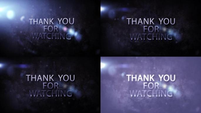 感谢您观看带有光学耀斑和粒子数字科幻高科技概念的电影预告片背景。4K 3D科学未来技术视频封面。感谢