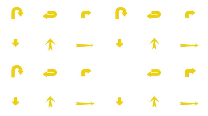 一组动画箭头标志设计元素