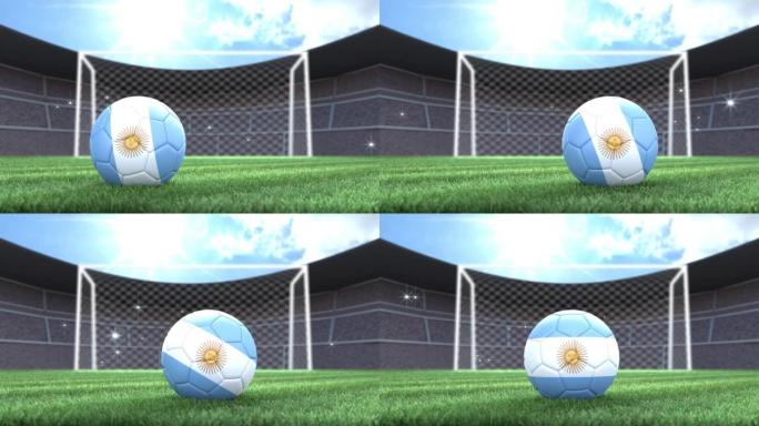 阿根廷足球，用相机闪光灯滚入体育场。