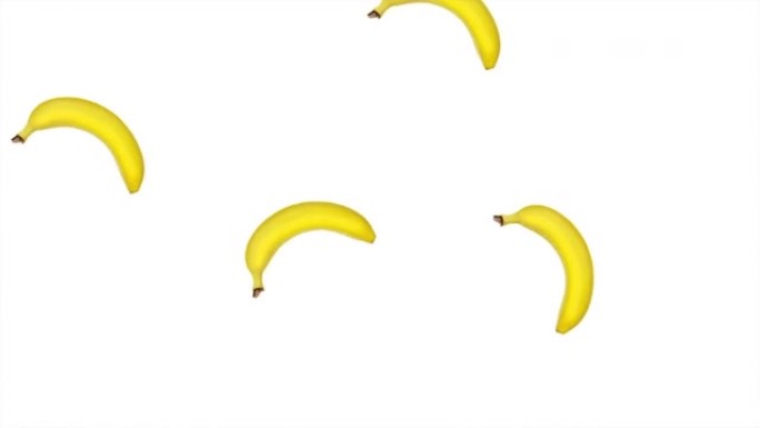 抽象彩色香蕉水果动画
