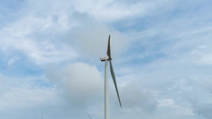 风电场、风力发电、可持续能源的延时拍摄