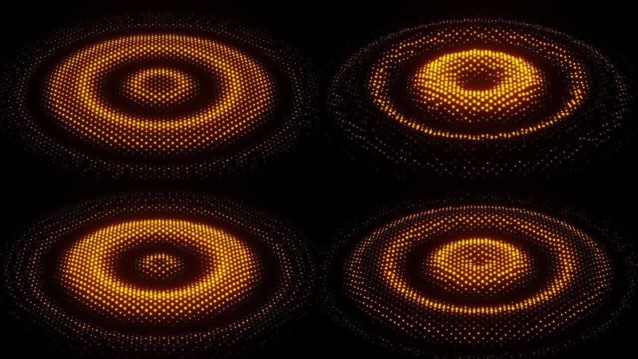 扬声器低音黄色均衡器循环背景动画