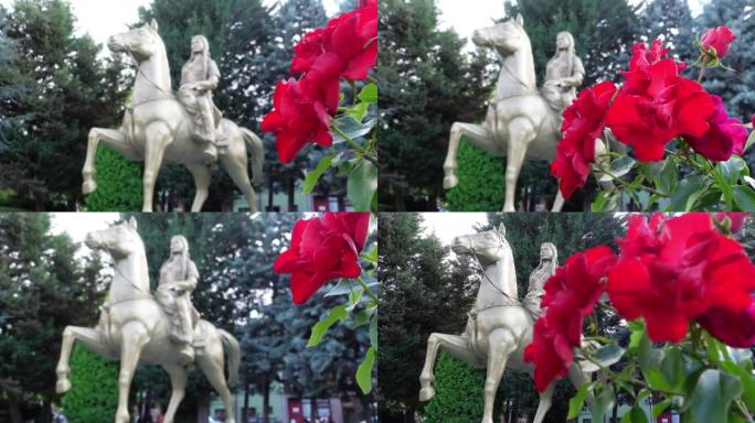 艾斯基谢希尔的马洪哈敦骑着玫瑰雕像