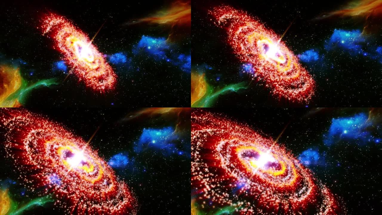 3D动画中的抽象星系