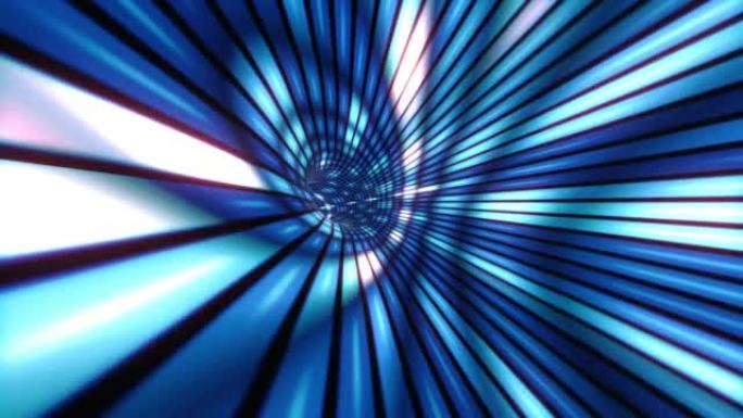 摘要隧道超高速运动中的蓝色数字飞行线运动和照明光效应。未来派霓虹灯背景，超数字发光线，激光，光速