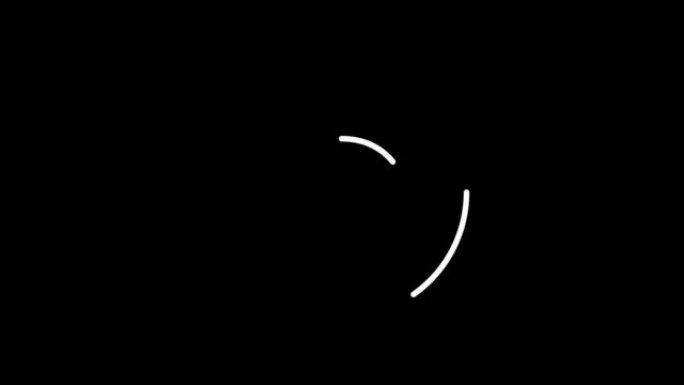 注释气泡黑色轮廓，内部圆圈轮廓图标动画。