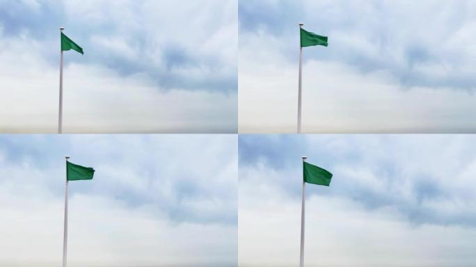 绿旗在风中飘扬，复制空间
