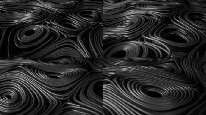 黑色浮动地形抽象圆场