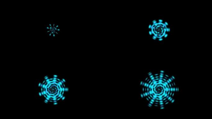 圆环数字Cyber CG粒子运动图形