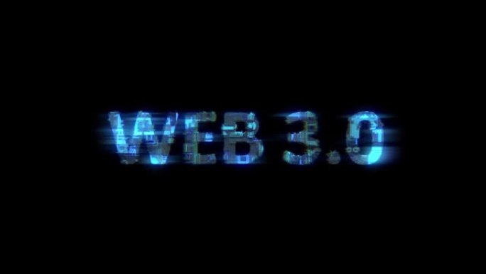 抽象小故障网络文本WEB 3 0照明蓝色电灯，隔离