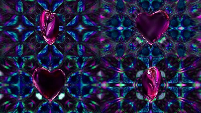 心脏抽象现代背景4k循环