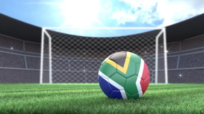 南非足球，用相机闪光灯滚入体育场。