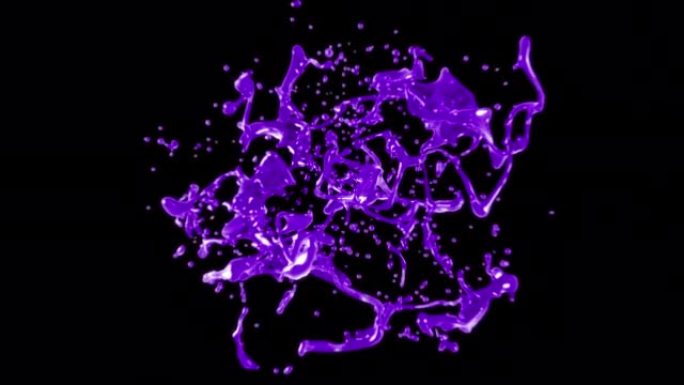 紫色液体滴爆炸
