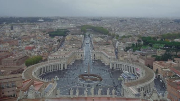 梵蒂冈城鸟瞰图国外外国城镇