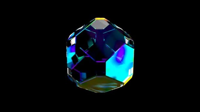 宝石水晶钻石宝石能够无缝循环4k