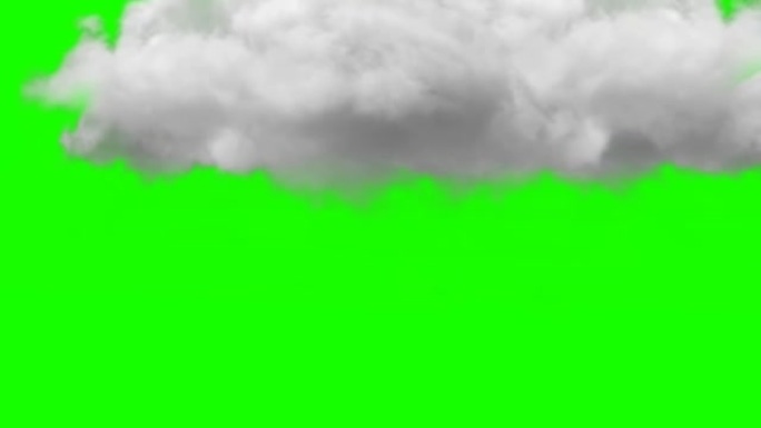 云在绿色屏幕上移动