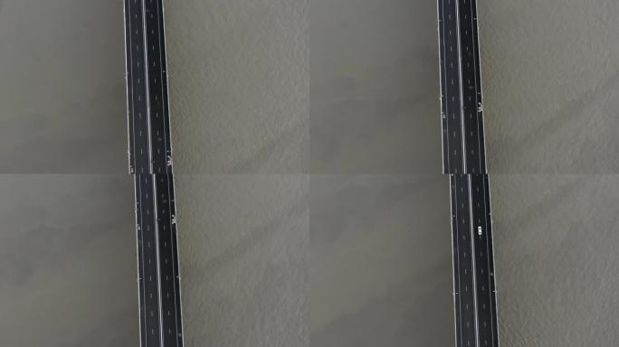 帕德玛多用途桥的航拍无人机。