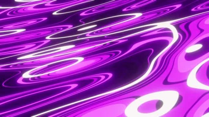 紫色气泡线背景油画VJ环