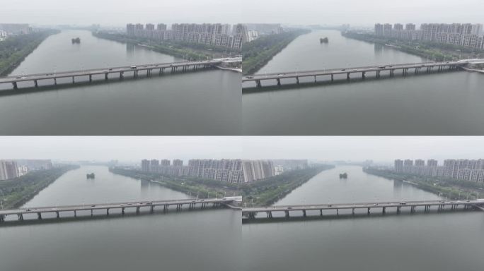 湖北宜昌当阳市当阳二桥4K航拍