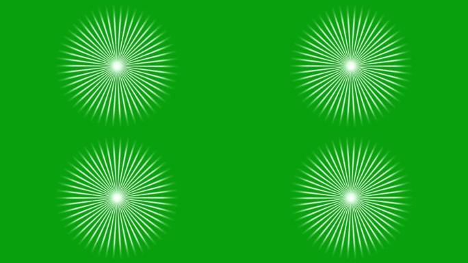 旋转圆形光线绿色屏幕运动图形