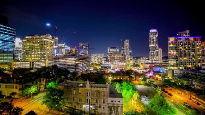 德克萨斯州奥斯汀美丽的城市灯光
