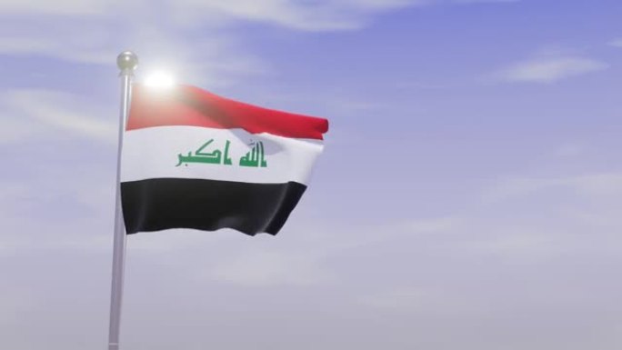 有天有风的动画国旗-伊拉克