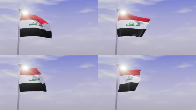 有天有风的动画国旗-伊拉克