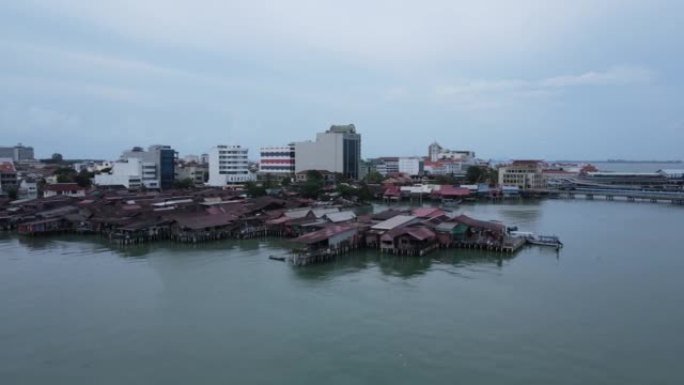 马来西亚槟城乔治城的氏族码头。
