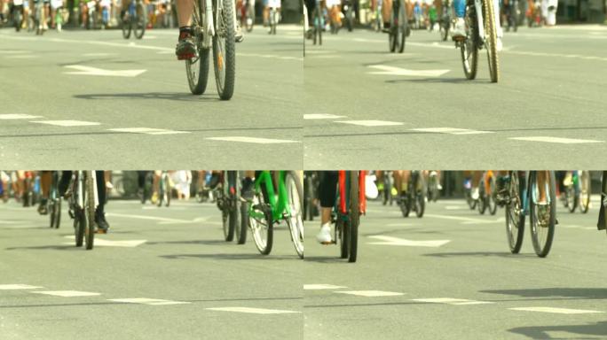 背景-城市街道上的自行车