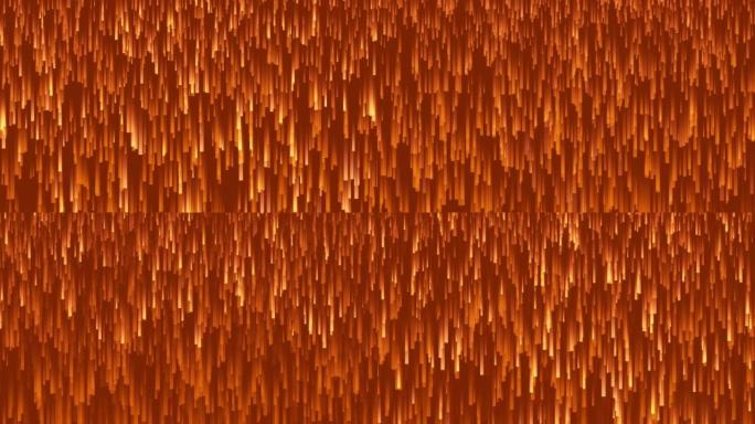 4k抽象橙色金波线粒子背景