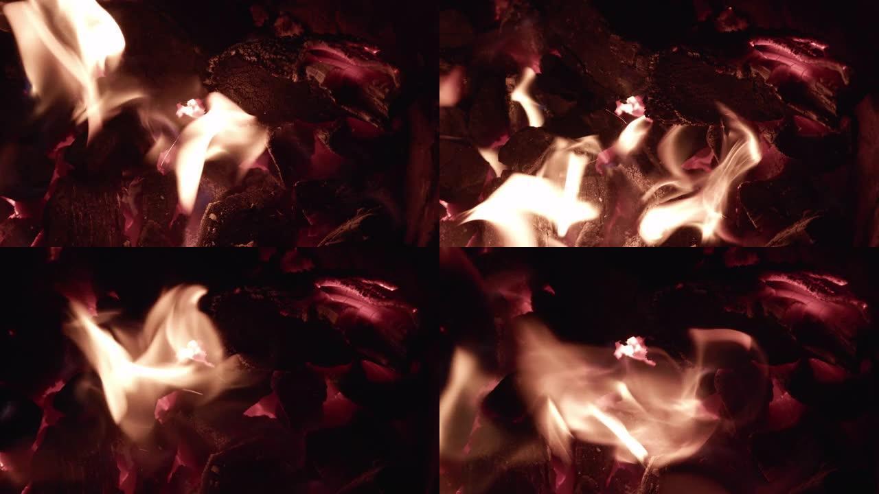 煤炉和火焰