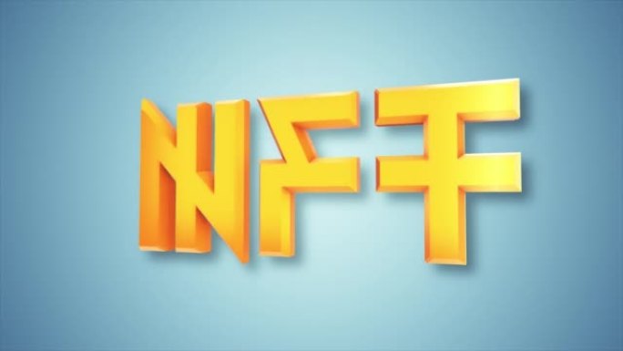 NFT，非可替代令牌，数字艺术，比特币区块链加密货币概念，未来创新背景动画，采矿，Eterium，A