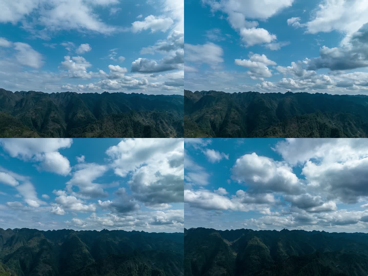 【正版原创实拍】5K武陵山区航拍蓝天白云