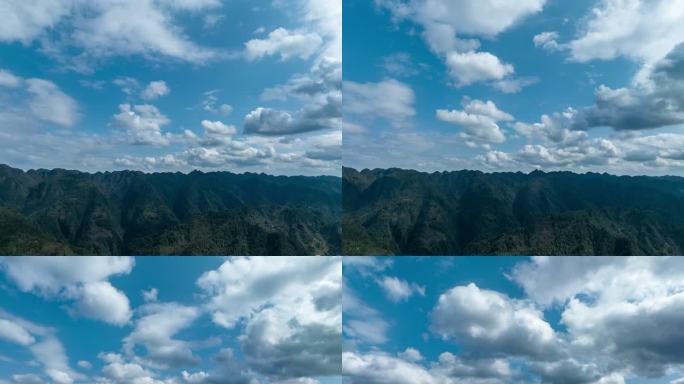 【正版原创实拍】5K武陵山区航拍蓝天白云
