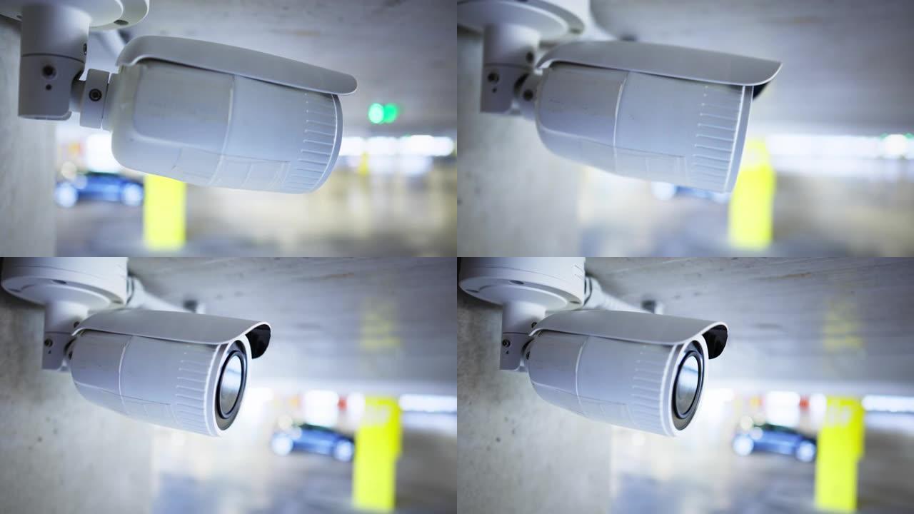 安装在停车场的DS监控摄像头