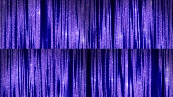 蓝色窗帘背景律动特效结构变化LED视频