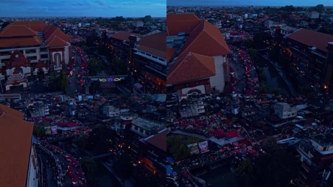 Badung Kumbasari市场，Badung夜间市场，在巴厘岛的登巴萨市