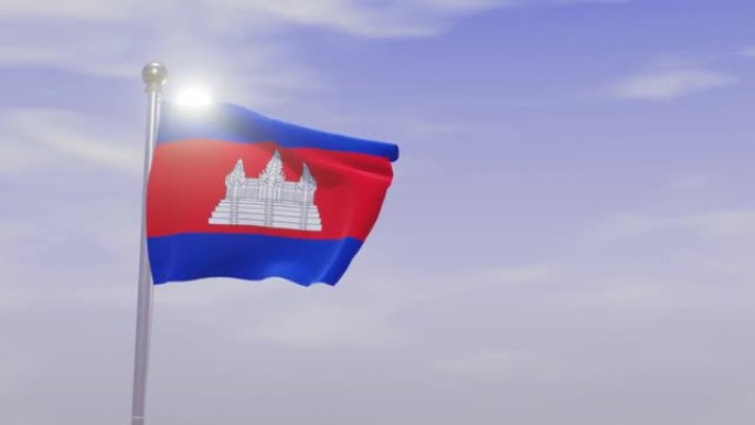 有天有风的动画国旗-柬埔寨