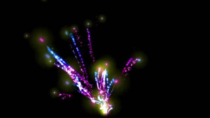 彩色浮华CG粒子运动图形