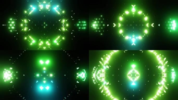 绿色均衡器闪烁VJ循环