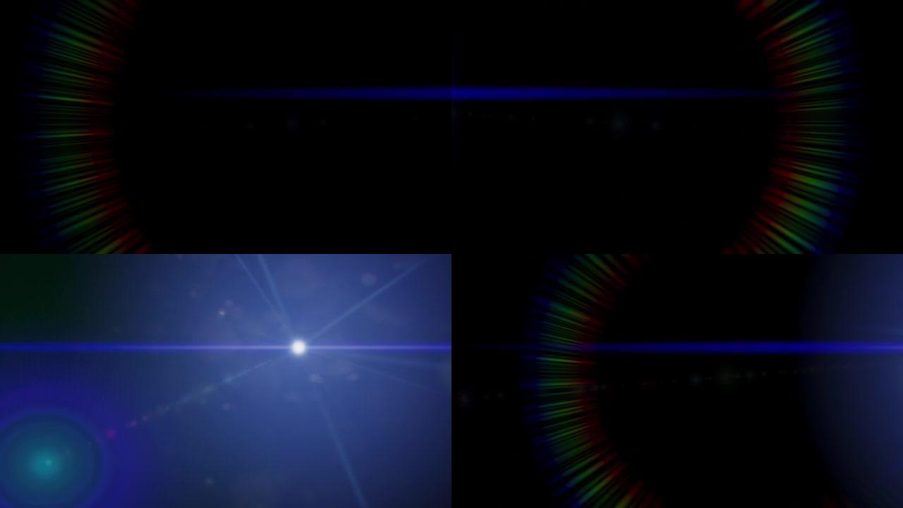 蓝光和镜头光斑视频材料 (镜头光斑、光、漏光)
