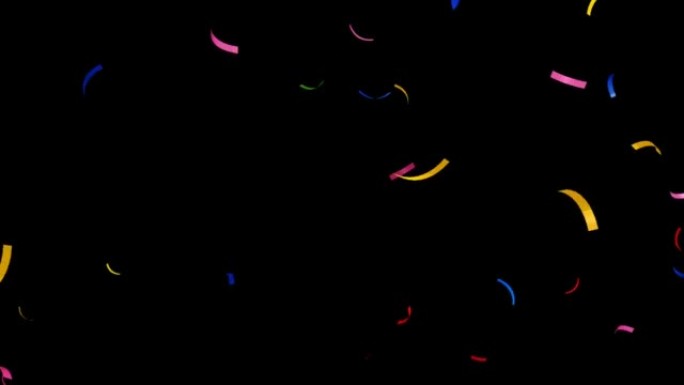 彩色五彩纸屑粒子运动图形与夜晚背景