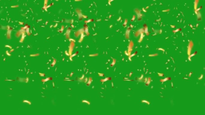落下的五彩纸屑粒子绿屏运动图形
