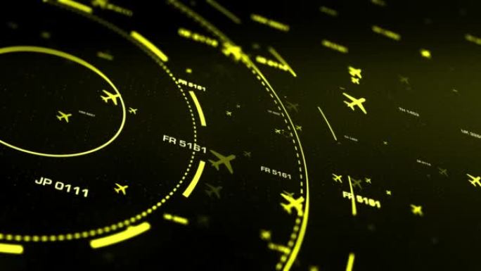4k飞机和飞行信息背景 (可循环)