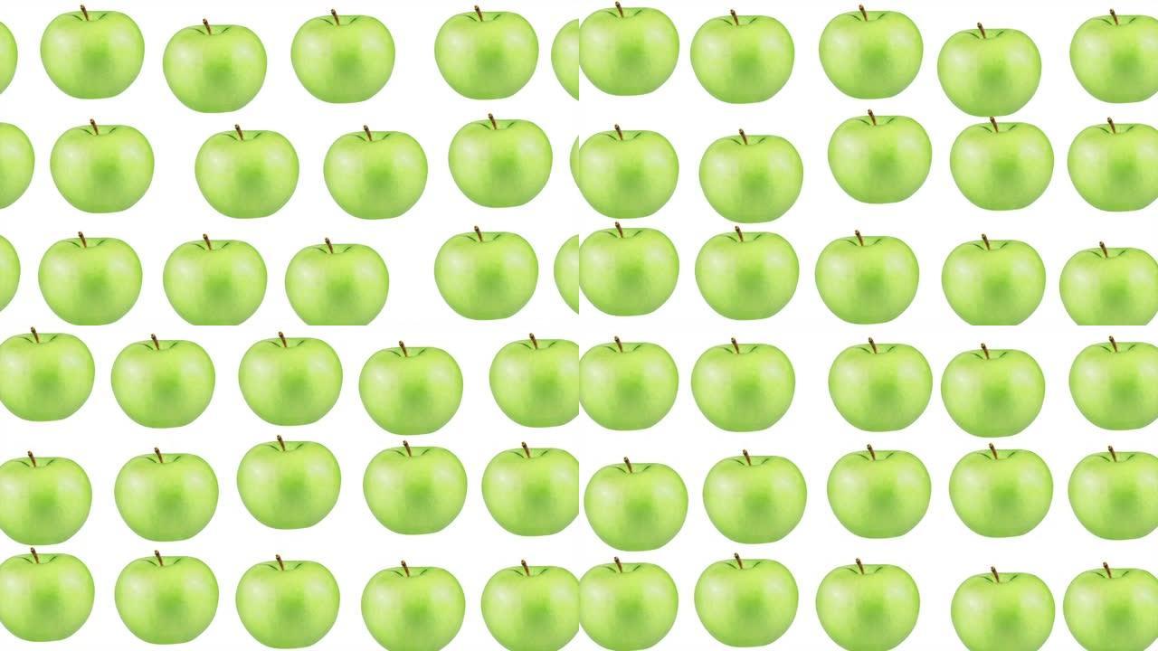 抽象彩色苹果水果动画
