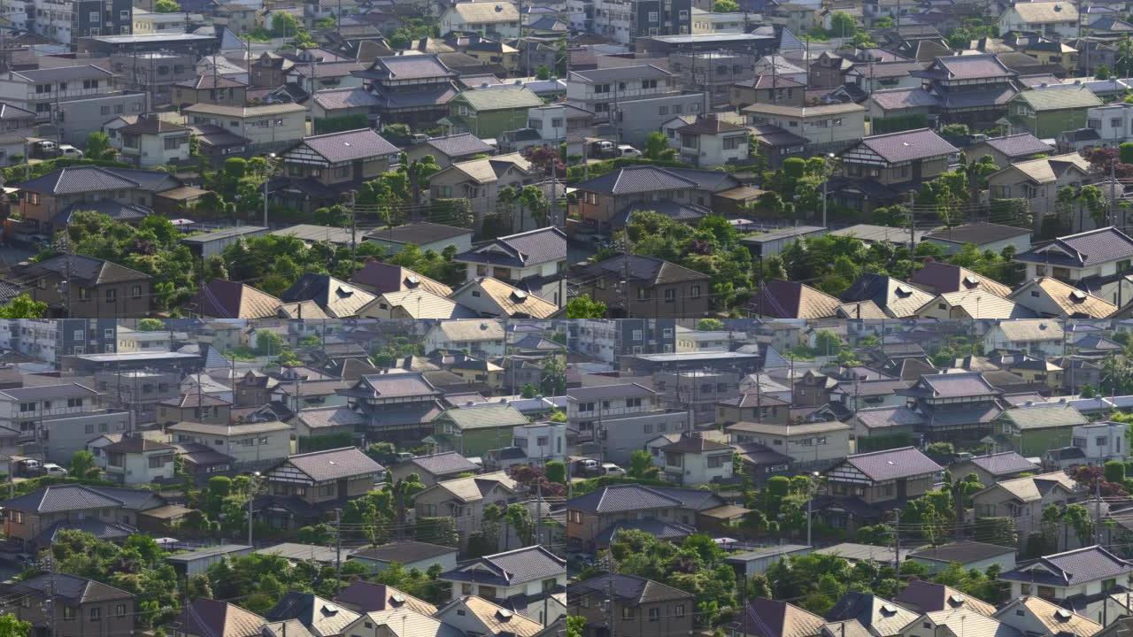 住宅区视图住宅区的小人行道日本国外小镇