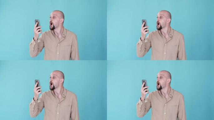 有趣的视频通话戏弄鬼脸的家伙手机gif循环