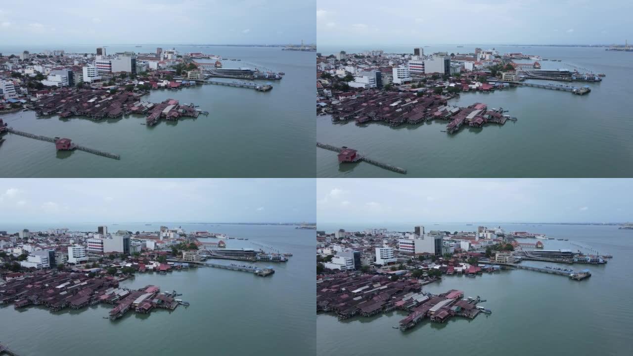 马来西亚槟城乔治城的氏族码头。